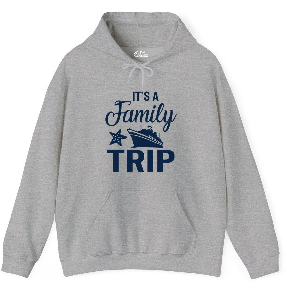 Family Cruise Shirt - Matching Family Vacation Shirts for Cruise Trips (Hoodie) in Sport Grey - Family Cruise Trip Shirt - Nautical Matching Family Vacation Tee Design