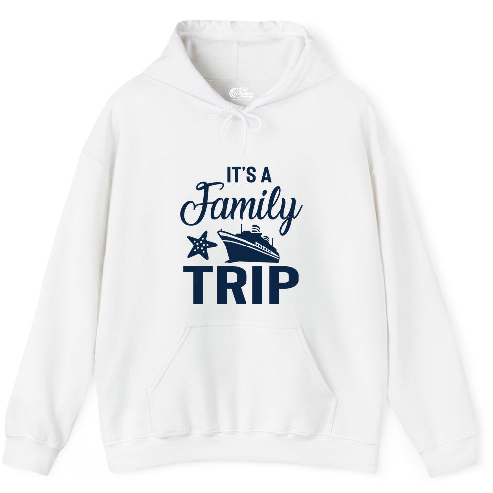 Family Cruise Shirt - Matching Family Vacation Shirts for Cruise Trips (Hoodie) in White - Family Cruise Trip Shirt - Nautical Matching Family Vacation Tee Design