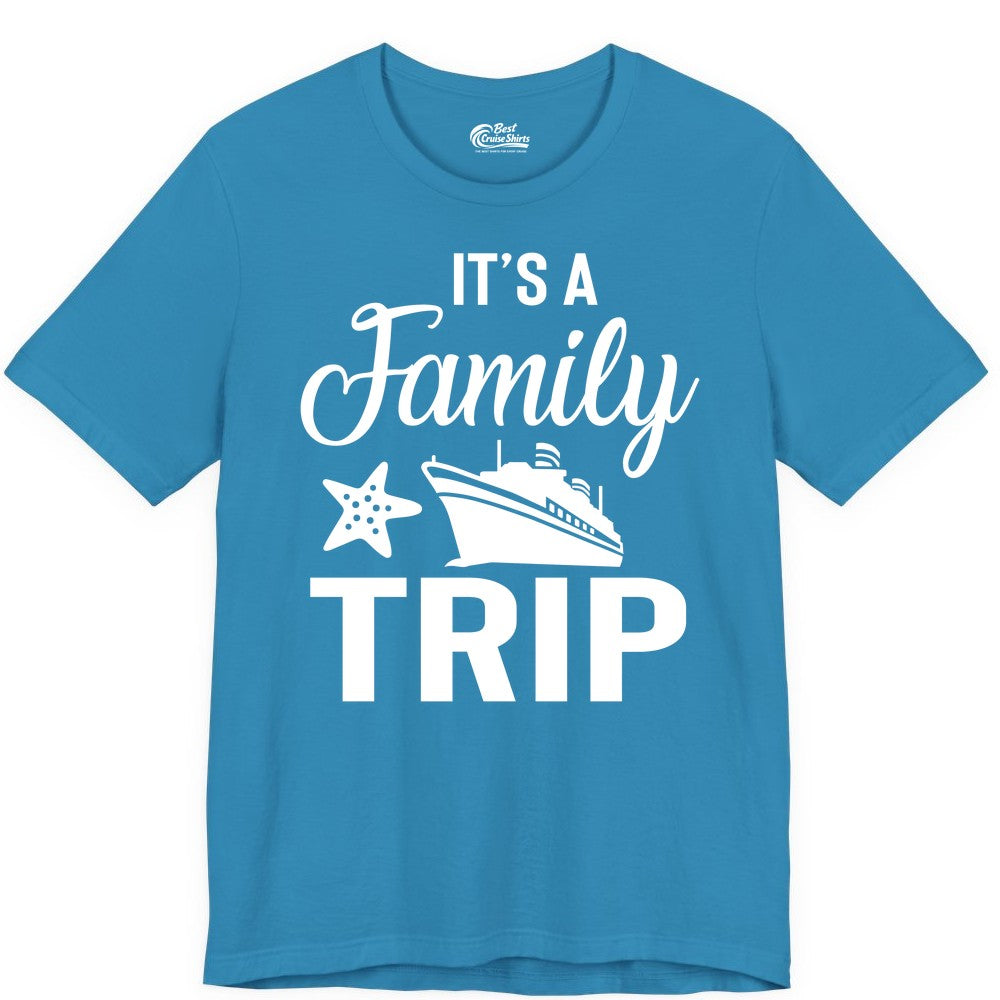 Family Cruise Shirt - Matching Family Vacation Shirts for Cruise Trips (Premium Tee) in Aqua - Family Cruise Trip Shirt - Nautical Matching Family Vacation Tee Design