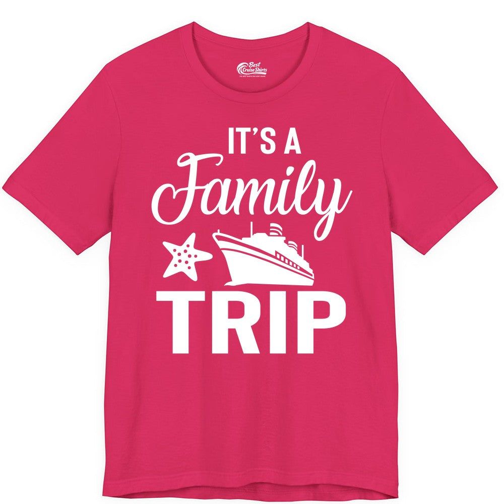 Family Cruise Shirt - Matching Family Vacation Shirts for Cruise Trips (Premium Tee) in Fuchsia - Family Cruise Trip Shirt - Nautical Matching Family Vacation Tee Design