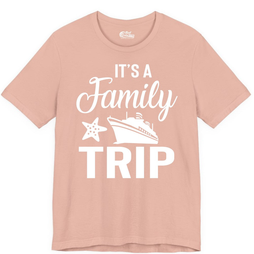Family Cruise Shirt - Matching Family Vacation Shirts for Cruise Trips (Premium Tee) in Peach - Family Cruise Trip Shirt - Nautical Matching Family Vacation Tee Design