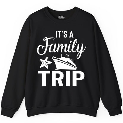Family Cruise Shirt - Matching Family Vacation Shirts for Cruise Trips (Sweatshirt) in Black - Family Cruise Trip Shirt - Nautical Matching Family Vacation Tee Design