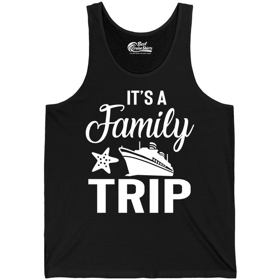 Family Cruise Shirt - Matching Family Vacation Shirts for Cruise Trips (Tank Top) in Black - Family Cruise Trip Shirt - Nautical Matching Family Vacation Tee Design