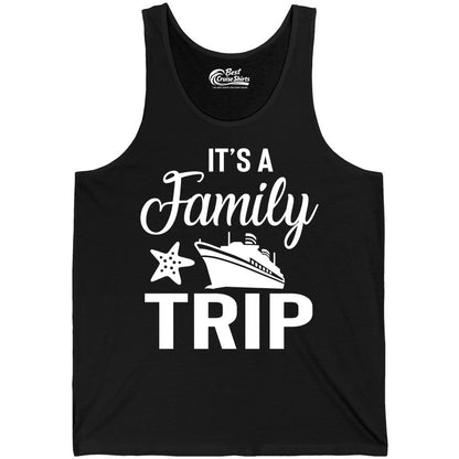Family Cruise Shirt - Matching Family Vacation Shirts for Cruise Trips (Tank Top) in Black - Family Cruise Trip Shirt - Nautical Matching Family Vacation Tee Design