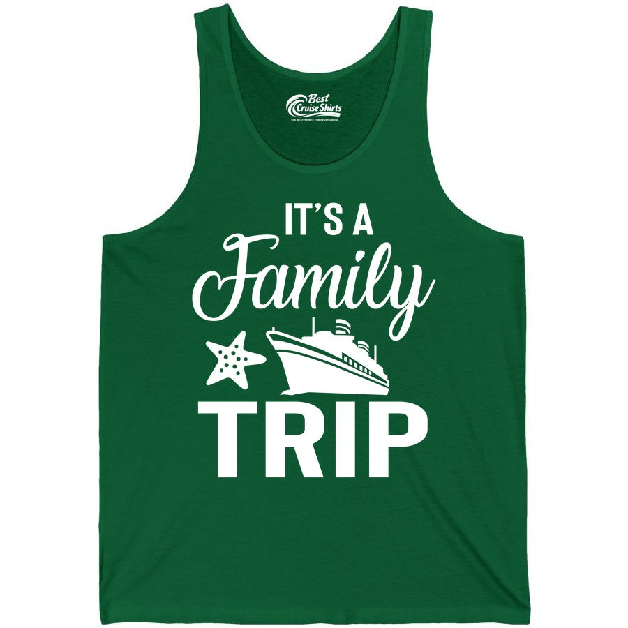 Family Cruise Shirt - Matching Family Vacation Shirts for Cruise Trips (Tank Top) in Kelly - Family Cruise Trip Shirt - Nautical Matching Family Vacation Tee Design