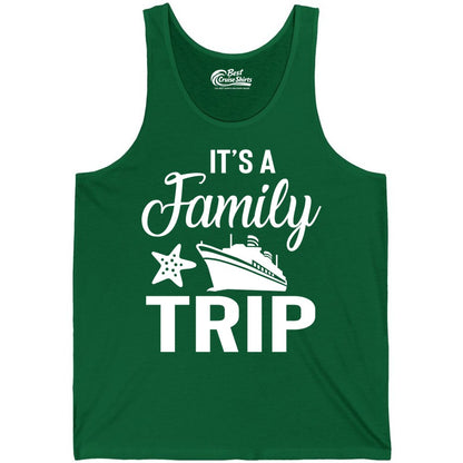 Family Cruise Shirt - Matching Family Vacation Shirts for Cruise Trips (Tank Top) in Kelly - Family Cruise Trip Shirt - Nautical Matching Family Vacation Tee Design