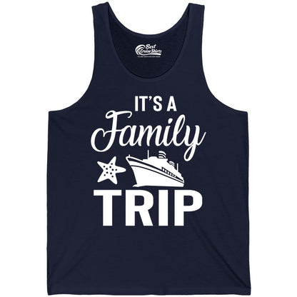 Family Cruise Shirt - Matching Family Vacation Shirts for Cruise Trips (Tank Top) in Navy - Family Cruise Trip Shirt - Nautical Matching Family Vacation Tee Design