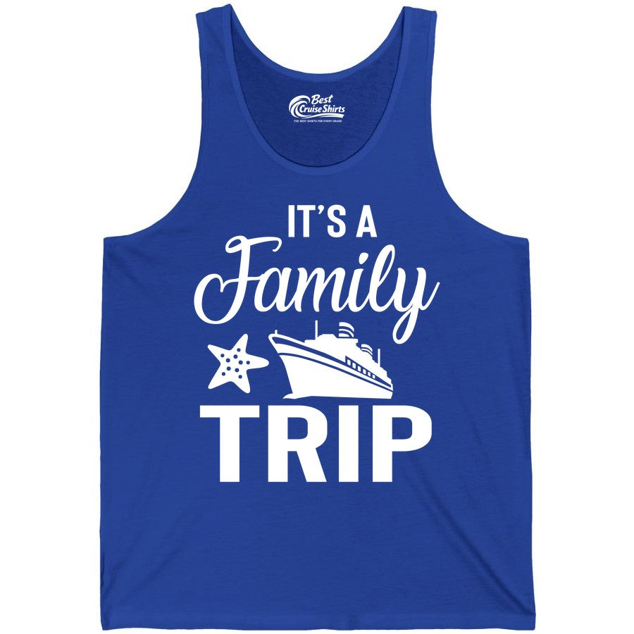 Family Cruise Shirt - Matching Family Vacation Shirts for Cruise Trips (Tank Top) in True Royal - Family Cruise Trip Shirt - Nautical Matching Family Vacation Tee Design