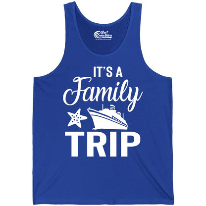Family Cruise Shirt - Matching Family Vacation Shirts for Cruise Trips (Tank Top) in True Royal - Family Cruise Trip Shirt - Nautical Matching Family Vacation Tee Design
