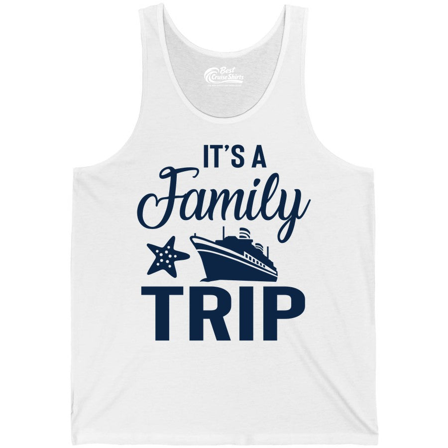 Family Cruise Shirt - Matching Family Vacation Shirts for Cruise Trips (Tank Top) in White - Family Cruise Trip Shirt - Nautical Matching Family Vacation Tee Design