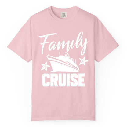 Family Cruise Shirt - Matching Cruise Vacation Apparel with Starfish (Comfort Color) in Blossom - Family Cruise Shirt - Cruise Ship and Starfish Matching Family Tee