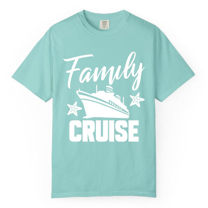 Family Cruise Shirt - Matching Cruise Vacation Apparel with Starfish (Comfort Color) in Chalky Mint - Family Cruise Shirt - Cruise Ship and Starfish Matching Family Tee
