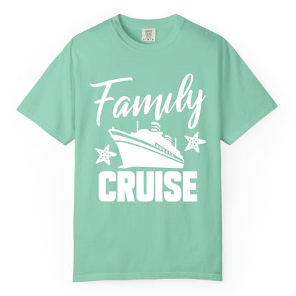 Family Cruise Shirt - Matching Cruise Vacation Apparel with Starfish (Comfort Color) in Island Reef - Family Cruise Shirt - Cruise Ship and Starfish Matching Family Tee
