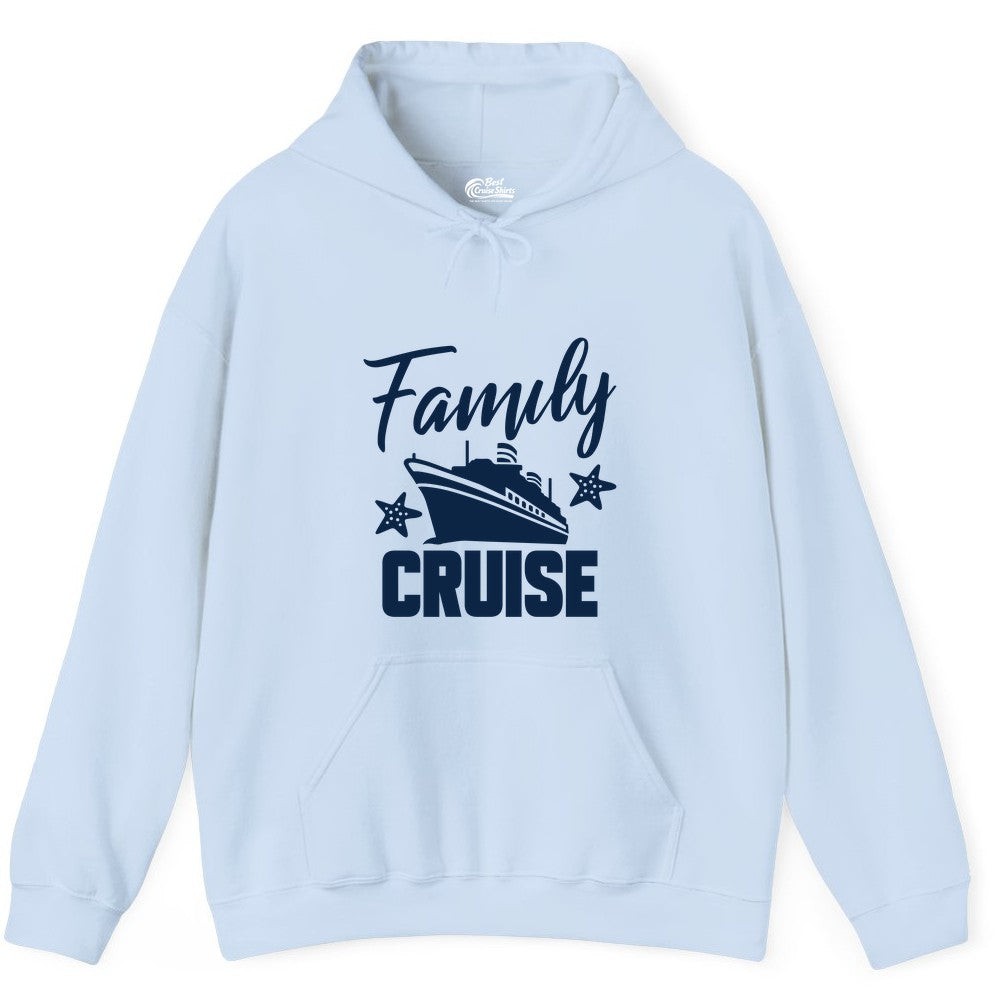 Family Cruise Shirt - Matching Cruise Vacation Apparel with Starfish (Hoodie) in Light Blue - Family Cruise Shirt - Cruise Ship and Starfish Matching Family Tee