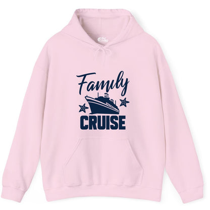 Family Cruise Shirt - Matching Cruise Vacation Apparel with Starfish (Hoodie) in Light Pink - Family Cruise Shirt - Cruise Ship and Starfish Matching Family Tee