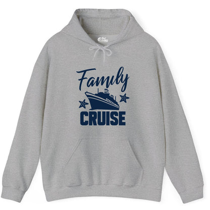 Family Cruise Shirt - Matching Cruise Vacation Apparel with Starfish (Hoodie) in Sport Grey - Family Cruise Shirt - Cruise Ship and Starfish Matching Family Tee