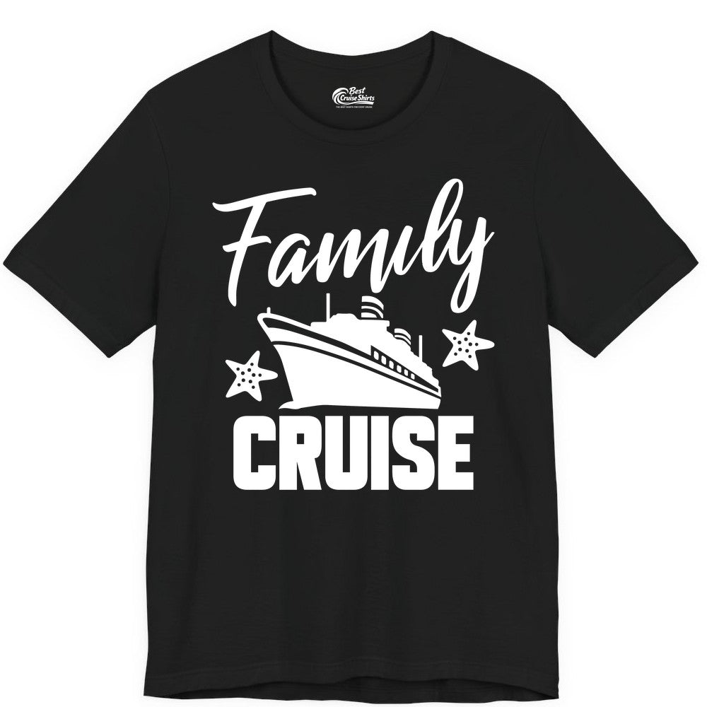 Family Cruise Shirt - Matching Cruise Vacation Apparel with Starfish (Premium Tee) in Black - Family Cruise Shirt - Cruise Ship and Starfish Matching Family Tee