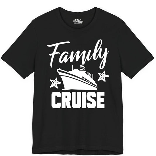 Family Cruise Shirt - Matching Cruise Vacation Apparel with Starfish (Premium Tee) in Black - Family Cruise Shirt - Cruise Ship and Starfish Matching Family Tee