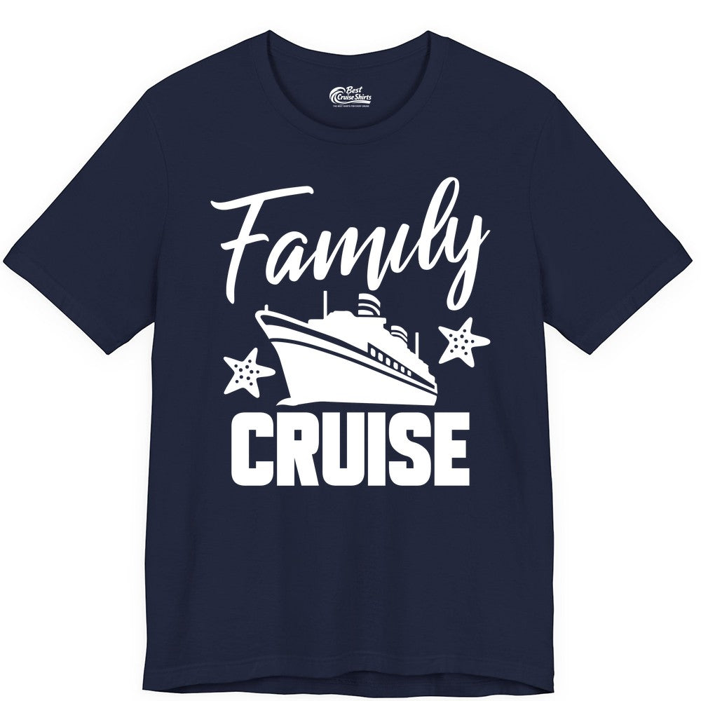 Family Cruise Shirt - Matching Cruise Vacation Apparel with Starfish (Premium Tee) in Navy - Family Cruise Shirt - Cruise Ship and Starfish Matching Family Tee