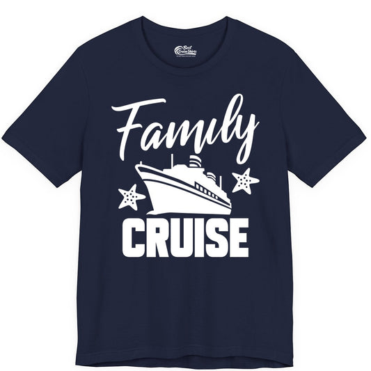 Family Cruise Shirt - Matching Cruise Vacation Apparel with Starfish (Premium Tee) in Navy - Family Cruise Shirt - Cruise Ship and Starfish Matching Family Tee