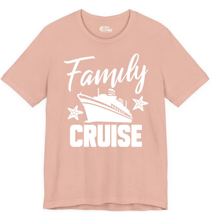 Family Cruise Shirt - Matching Cruise Vacation Apparel with Starfish (Premium Tee) in Peach - Family Cruise Shirt - Cruise Ship and Starfish Matching Family Tee