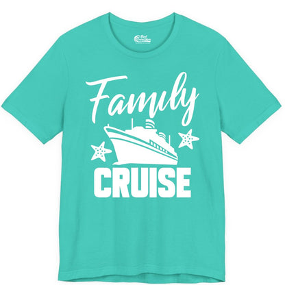Family Cruise Shirt - Matching Cruise Vacation Apparel with Starfish (Premium Tee) in Teal - Family Cruise Shirt - Cruise Ship and Starfish Matching Family Tee