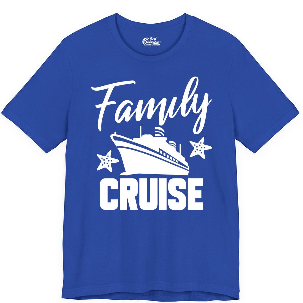Family Cruise Shirt - Matching Cruise Vacation Apparel with Starfish (Premium Tee) in True Royal - Family Cruise Shirt - Cruise Ship and Starfish Matching Family Tee