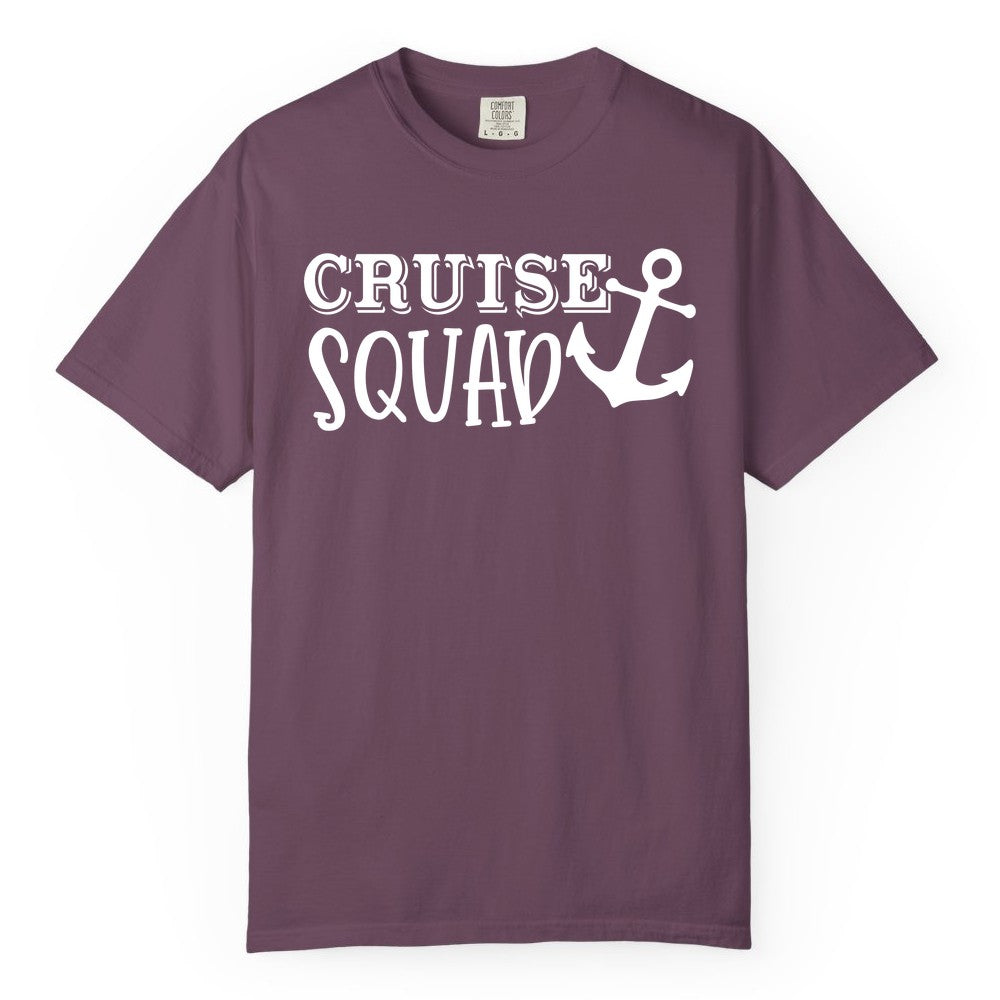 Cruise Squad Shirt - Nautical Cruise Group Matching Anchor Shirts (Comfort Color) in Berry - Cruise Squad Nautical Anchor Group Cruise Matching Shirt