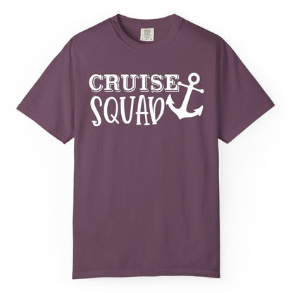 Cruise Squad Shirt - Nautical Cruise Group Matching Anchor Shirts (Comfort Color) in Berry - Cruise Squad Nautical Anchor Group Cruise Matching Shirt