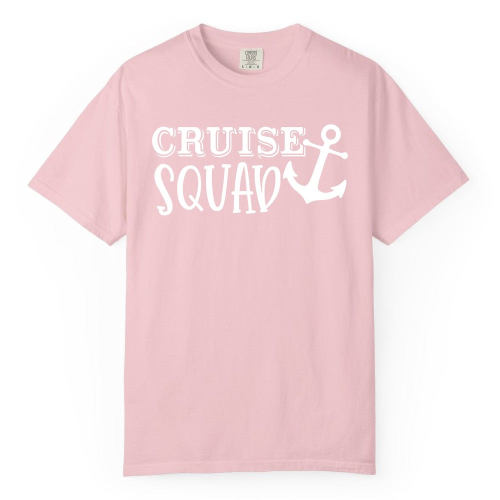 Cruise Squad Shirt - Nautical Cruise Group Matching Anchor Shirts (Comfort Color) in Blossom - Cruise Squad Nautical Anchor Group Cruise Matching Shirt