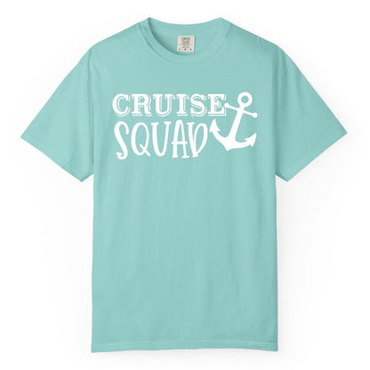 Cruise Squad Shirt - Nautical Cruise Group Matching Anchor Shirts (Comfort Color) in Chalky Mint - Cruise Squad Nautical Anchor Group Cruise Matching Shirt