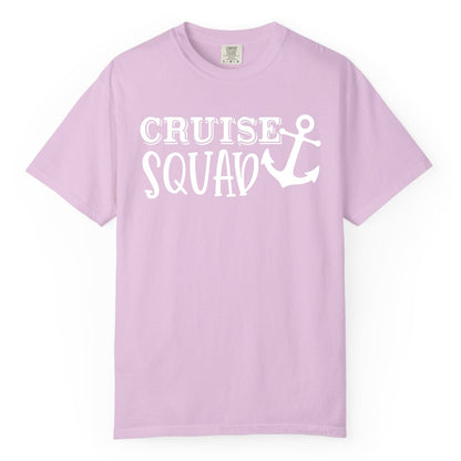 Cruise Squad Shirt - Nautical Cruise Group Matching Anchor Shirts (Comfort Color) in Orchid - Cruise Squad Nautical Anchor Group Cruise Matching Shirt