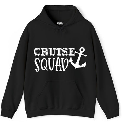 Cruise Squad Shirt - Nautical Cruise Group Matching Anchor Shirts (Hoodie) in Black - Cruise Squad Nautical Anchor Group Cruise Matching Shirt