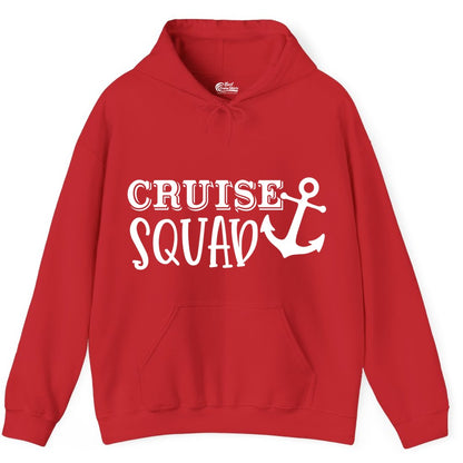 Cruise Squad Shirt - Nautical Cruise Group Matching Anchor Shirts (Hoodie) in Red - Cruise Squad Nautical Anchor Group Cruise Matching Shirt