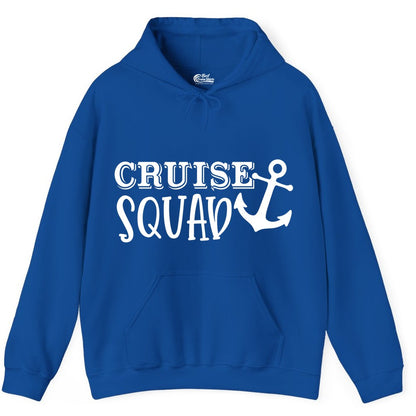 Cruise Squad Shirt - Nautical Cruise Group Matching Anchor Shirts (Hoodie) in Royal - Cruise Squad Nautical Anchor Group Cruise Matching Shirt