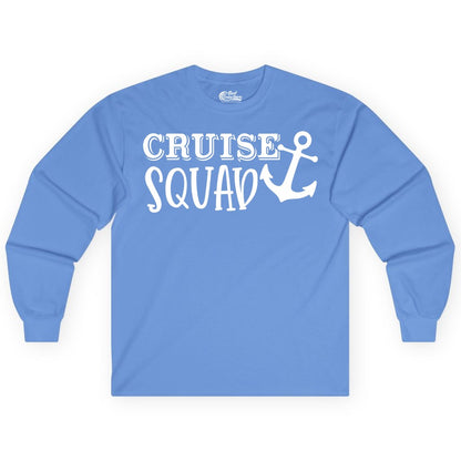 Cruise Squad Shirt - Nautical Cruise Group Matching Anchor Shirts (Long Sleeve) in Carolina Blue - Cruise Squad Nautical Anchor Group Cruise Matching Shirt