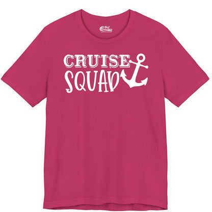 Cruise Squad Shirt - Nautical Cruise Group Matching Anchor Shirts (Premium Tee) in Berry - Cruise Squad Nautical Anchor Group Cruise Matching Shirt