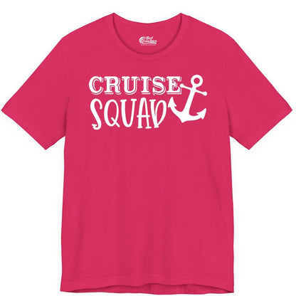 Cruise Squad Shirt - Nautical Cruise Group Matching Anchor Shirts (Premium Tee) in Fuchsia - Cruise Squad Nautical Anchor Group Cruise Matching Shirt