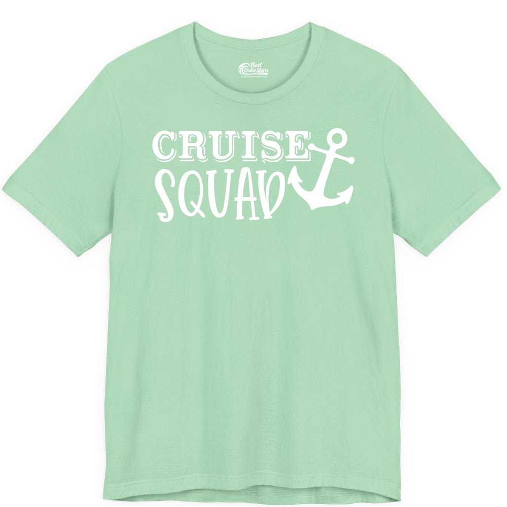 Cruise Squad Shirt - Nautical Cruise Group Matching Anchor Shirts (Premium Tee) in Mint - Cruise Squad Nautical Anchor Group Cruise Matching Shirt