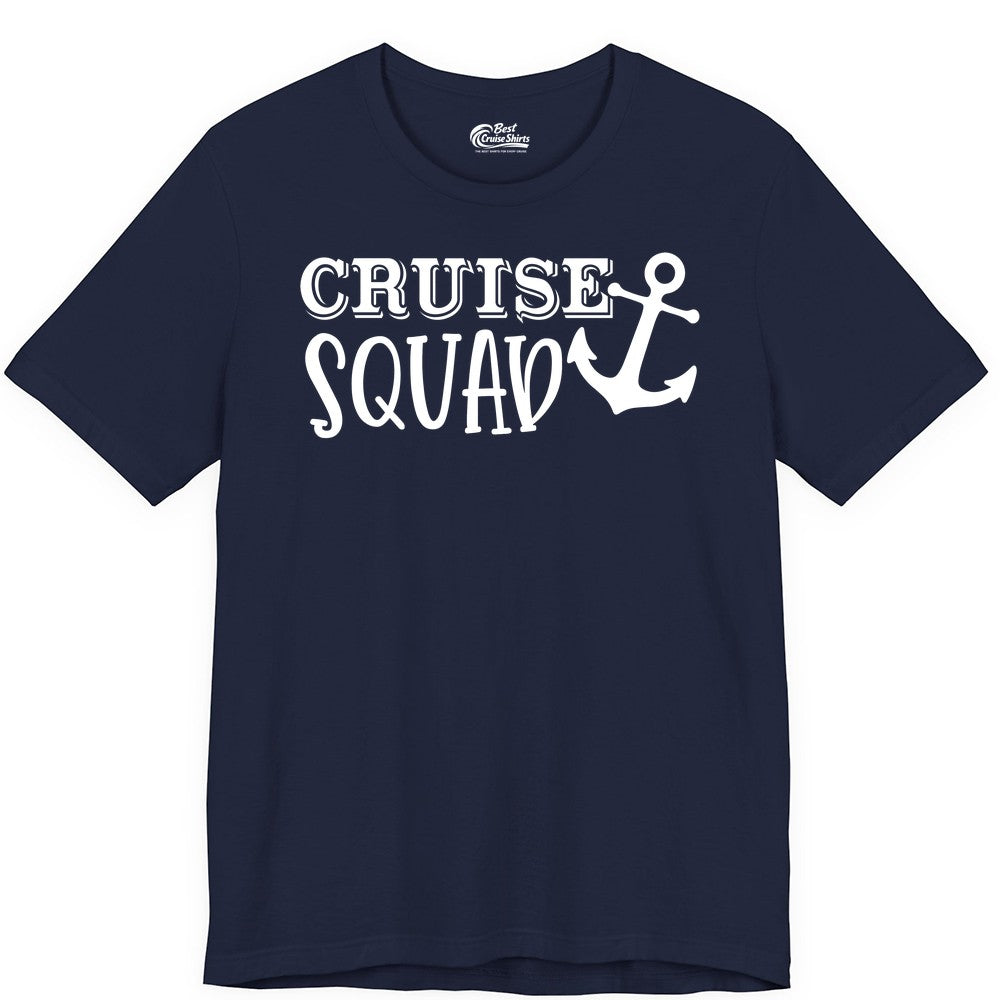 Cruise Squad Shirt - Nautical Cruise Group Matching Anchor Shirts (Premium Tee) in Navy - Cruise Squad Nautical Anchor Group Cruise Matching Shirt