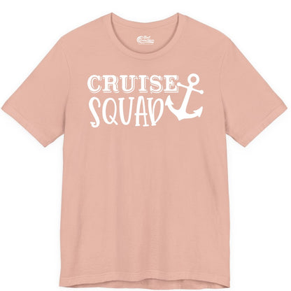Cruise Squad Shirt - Nautical Cruise Group Matching Anchor Shirts (Premium Tee) in Peach - Cruise Squad Nautical Anchor Group Cruise Matching Shirt