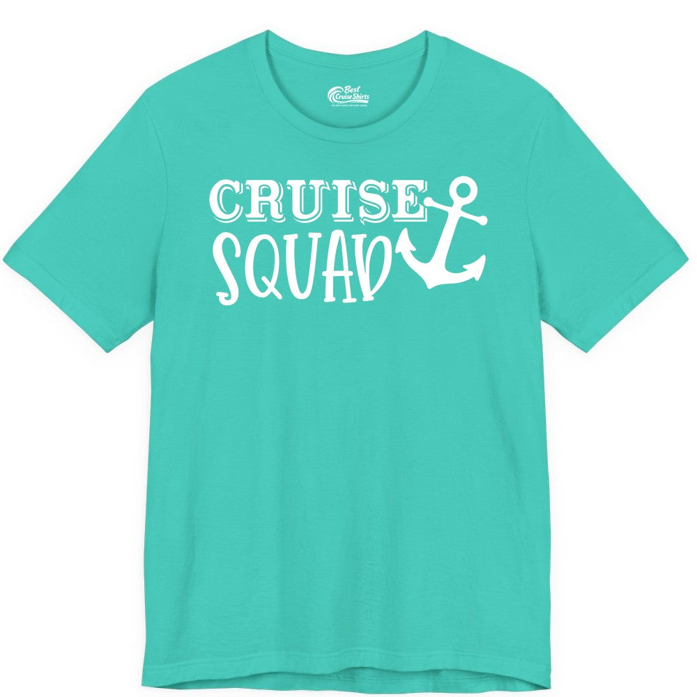 Cruise Squad Shirt - Nautical Cruise Group Matching Anchor Shirts (Premium Tee) in Teal - Cruise Squad Nautical Anchor Group Cruise Matching Shirt