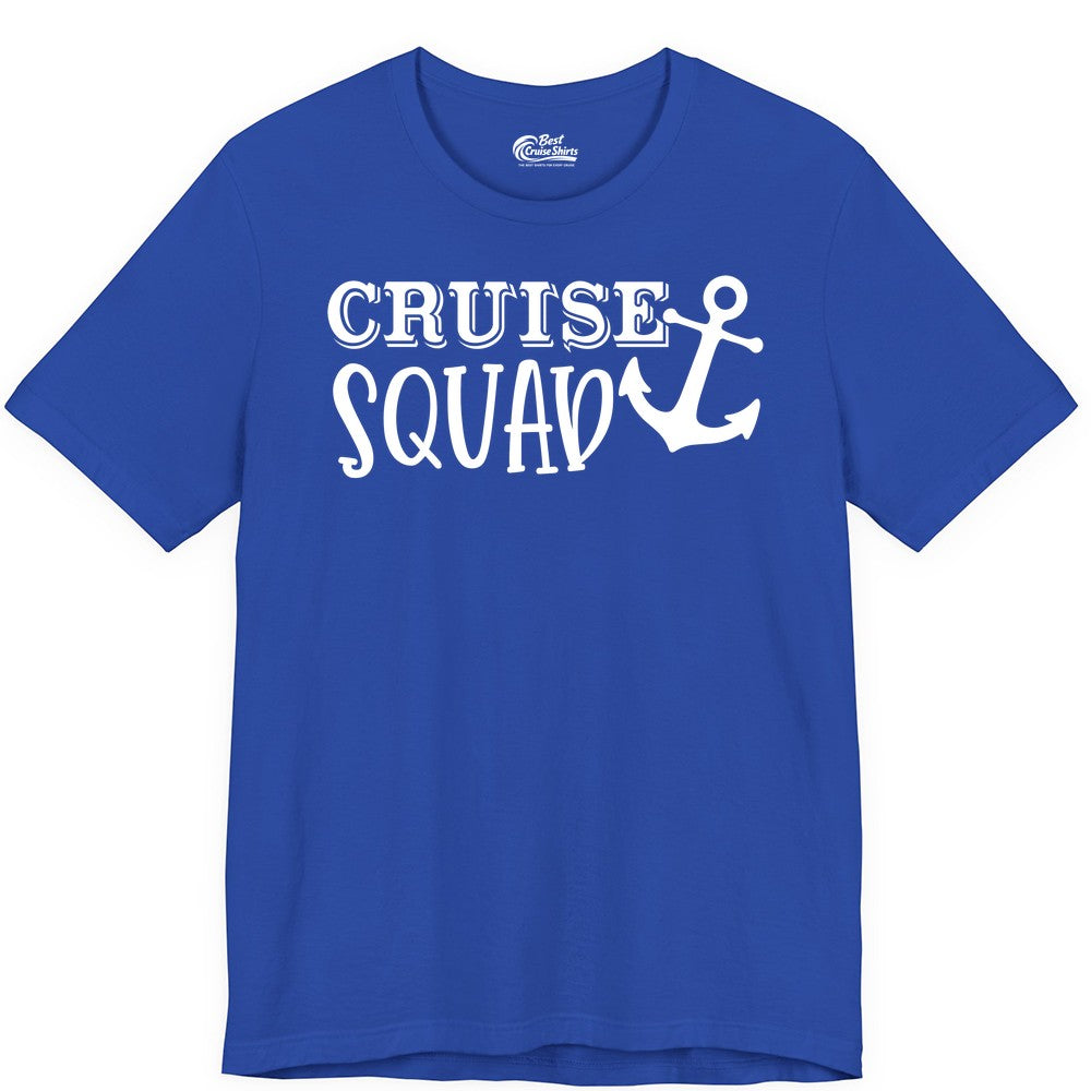 Cruise Squad Shirt - Nautical Cruise Group Matching Anchor Shirts (Premium Tee) in True Royal - Cruise Squad Nautical Anchor Group Cruise Matching Shirt