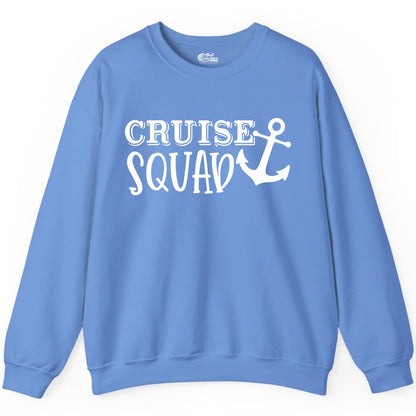 Cruise Squad Shirt - Nautical Cruise Group Matching Anchor Shirts (Sweatshirt) in Carolina Blue - Cruise Squad Nautical Anchor Group Cruise Matching Shirt