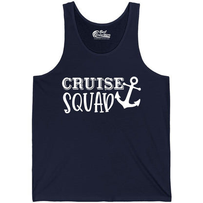 Cruise Squad Shirt - Nautical Cruise Group Matching Anchor Shirts (Tank Top) in Navy - Cruise Squad Nautical Anchor Group Cruise Matching Shirt