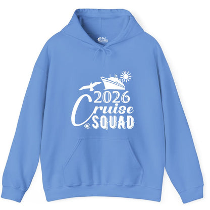2026 Cruise Squad Shirt - Matching Cruise Shirts for Group Fun (Hoodie) in Carolina Blue - 2026 Cruise Squad Shirt Nautical Group Matching Family Vacation Tee