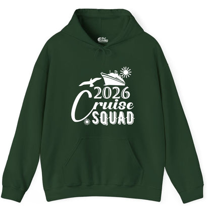 2026 Cruise Squad Shirt - Matching Cruise Shirts for Group Fun (Hoodie) in Forest Green - 2026 Cruise Squad Shirt Nautical Group Matching Family Vacation Tee