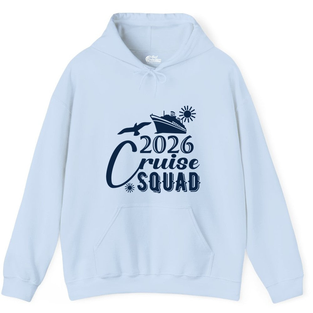 2026 Cruise Squad Shirt - Matching Cruise Shirts for Group Fun (Hoodie) in Light Blue - 2026 Cruise Squad Shirt Nautical Group Matching Family Vacation Tee