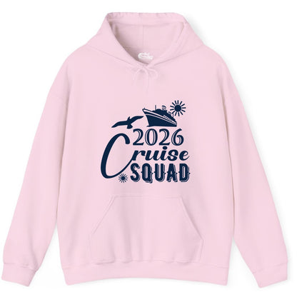 2026 Cruise Squad Shirt - Matching Cruise Shirts for Group Fun (Hoodie) in Light Pink - 2026 Cruise Squad Shirt Nautical Group Matching Family Vacation Tee