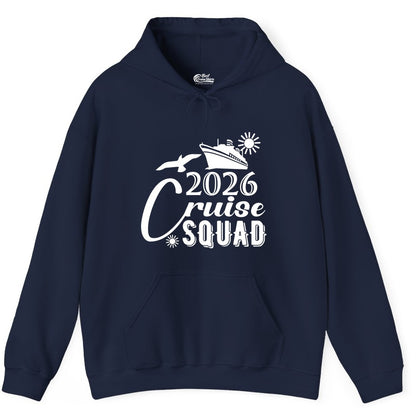 2026 Cruise Squad Shirt - Matching Cruise Shirts for Group Fun (Hoodie) in Navy - 2026 Cruise Squad Shirt Nautical Group Matching Family Vacation Tee